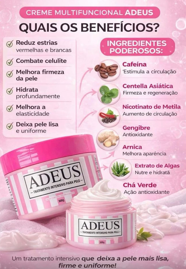 Creme ADEUS - Creme Corporal Multi-Ação 300g