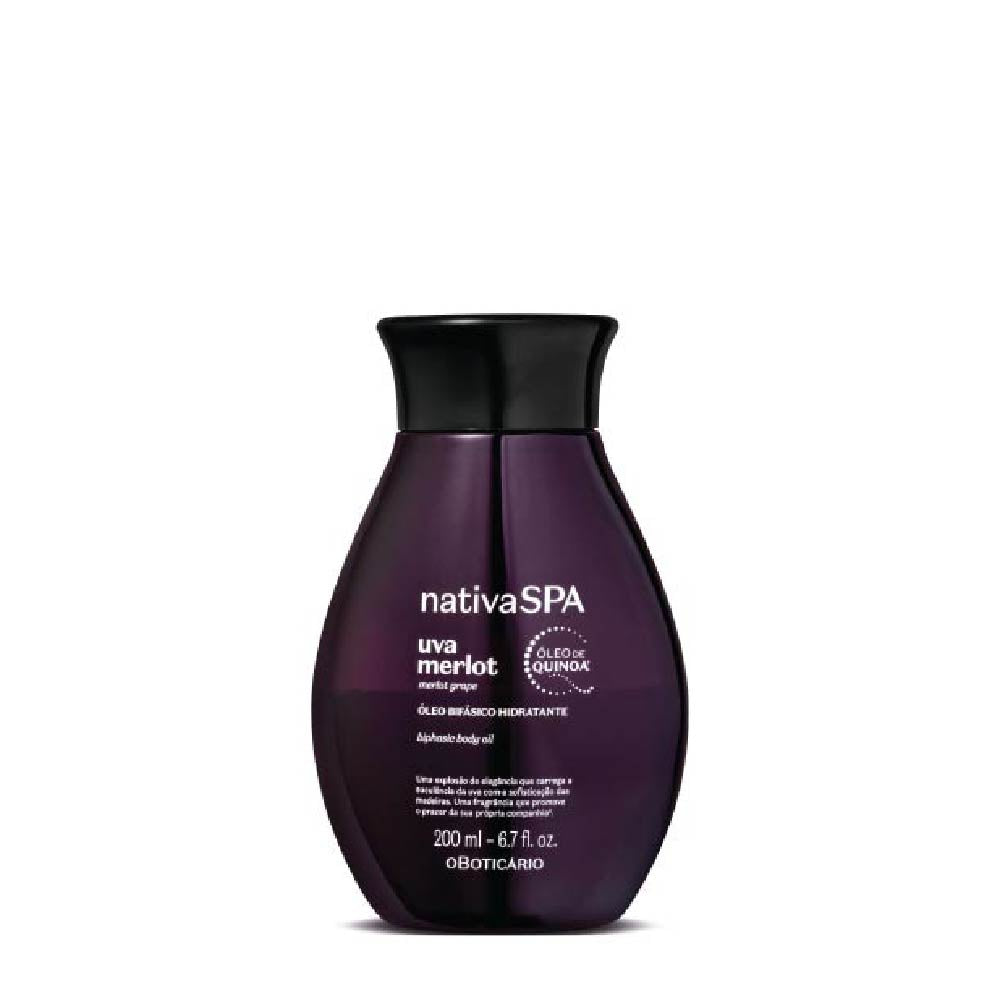 Óleo Bifásico Hidratante Corporal Nativa Spa Uva Merlot, 200ml