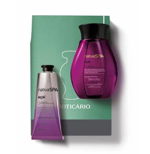 Kit Óleo Corporal + Creme de Mãos Açaí Nativa Spa