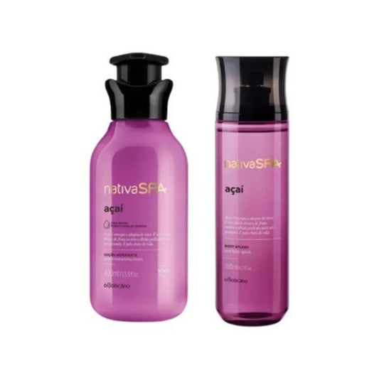 Kit Loção Açaí + Body Splash Nativa Spa